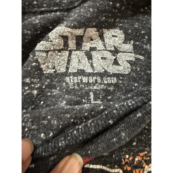 Star Wars Darth Vader Shirt Youth Large Black Heather Graphic Tee Disney Movie - Picture 3 of 6